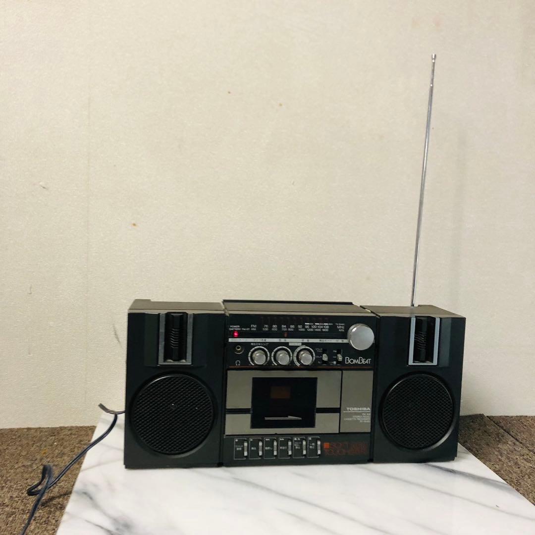 J5 東芝 TOSHIBA ステレオラジオカセットレコーダー 昭和レトロ品
