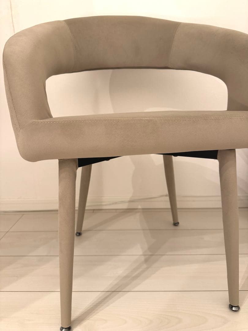 ダイニングチェア デスクチェア 2脚セット 椅子 食卓椅子　カフェ グレージュ