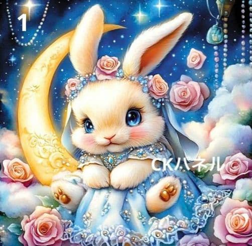 激レアパネル 446 　うさぎちゃんパネル生地　　ハンドメイド