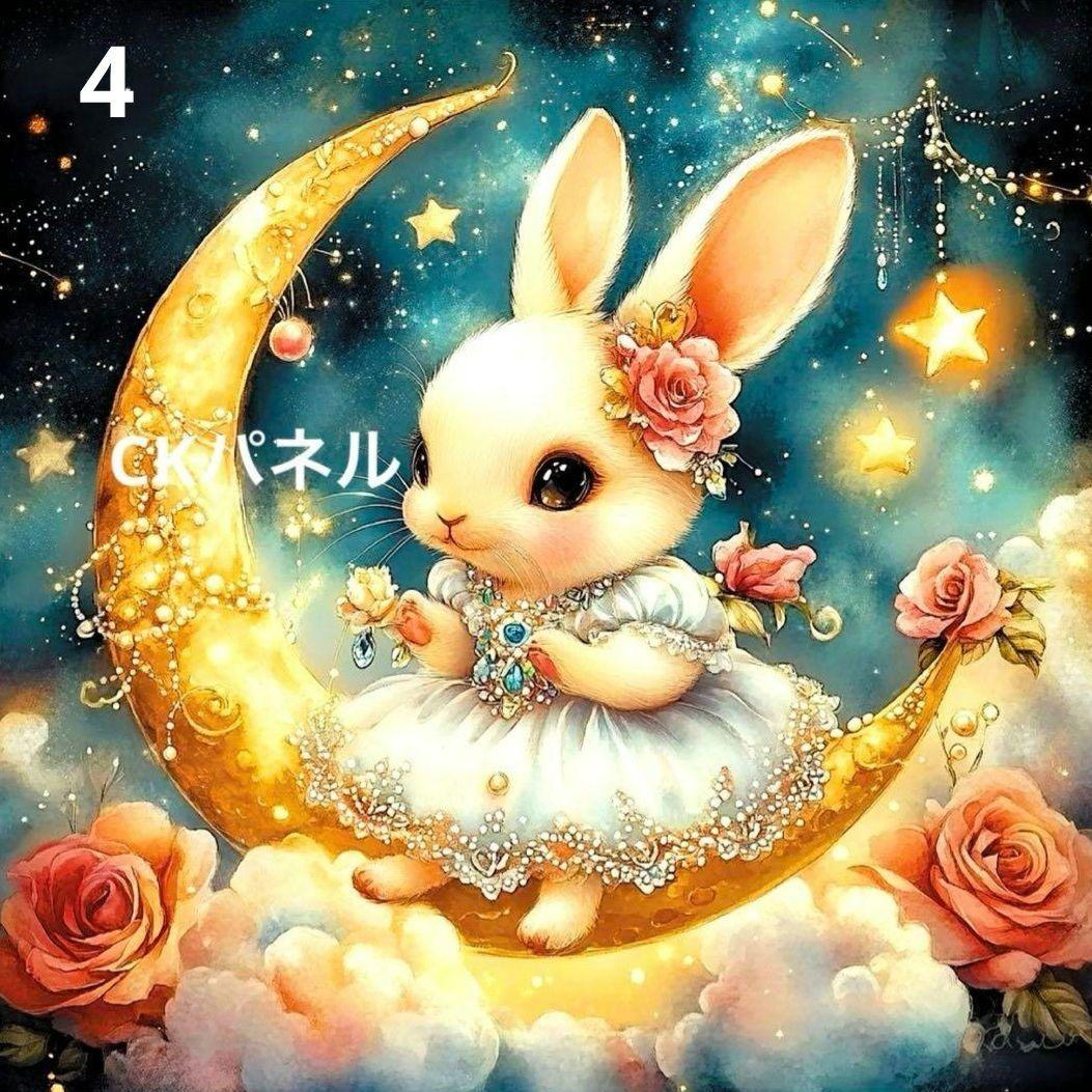 激レアパネル 446 　うさぎちゃんパネル生地　　ハンドメイド