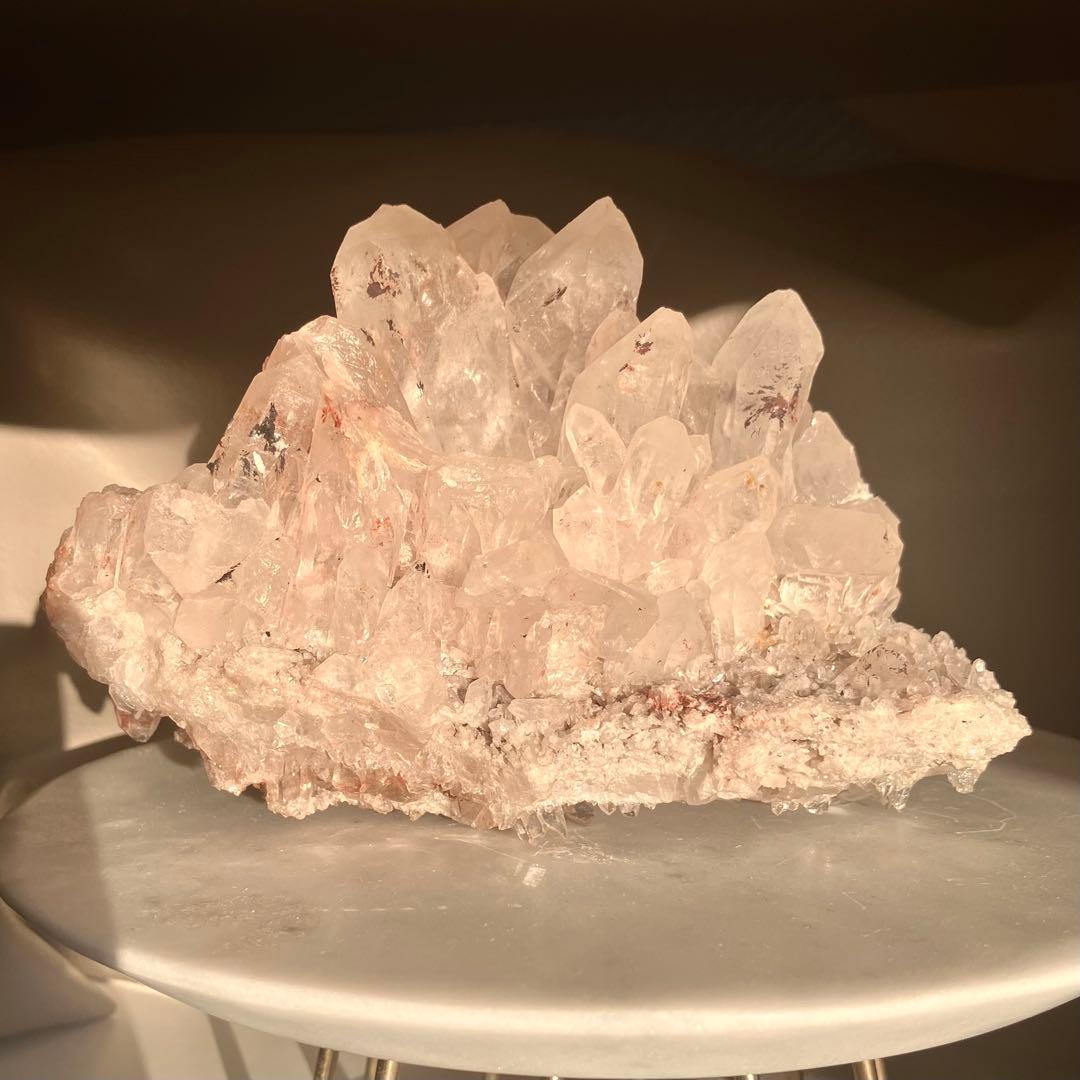 Bigサイズ✴︎1kg 両面結晶✴︎ヒマラヤクォーツ✴︎ピンクマニカラン クラスター