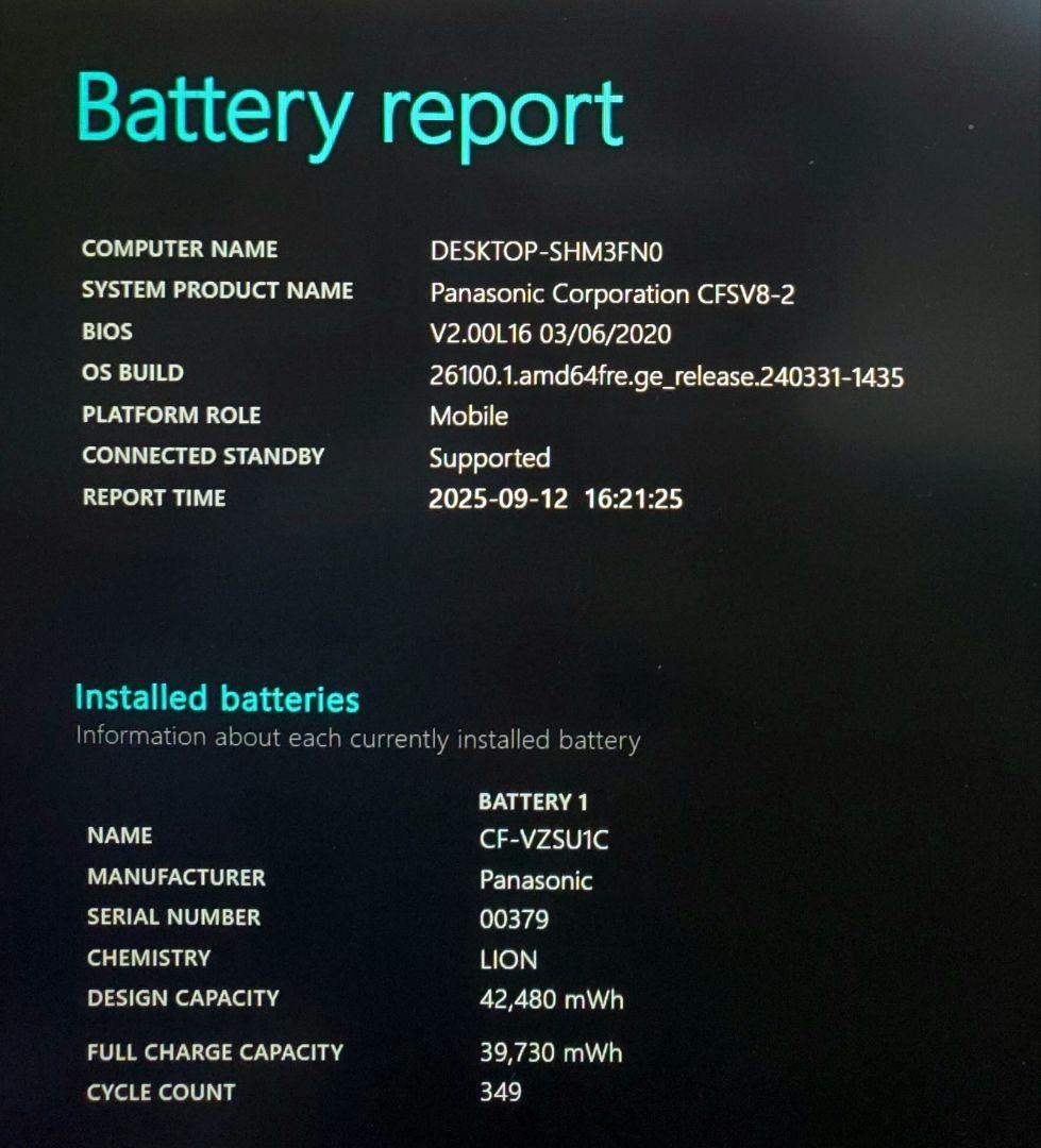 Windowsノート本体 Let's note CF-SV8 Corei5-8365U 8GB 256GB