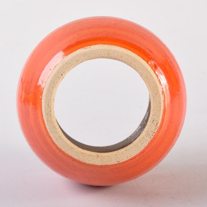 茶道具　竹中洸祥作　柿蓋置　共布共箱　V　7980