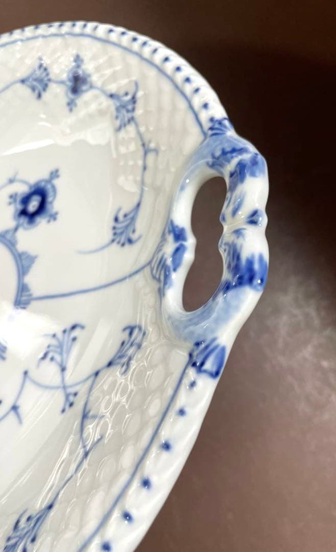 超稀少アンティークダブルネームロイヤルコペンハーゲン×B&G304魚取っ手皿レア