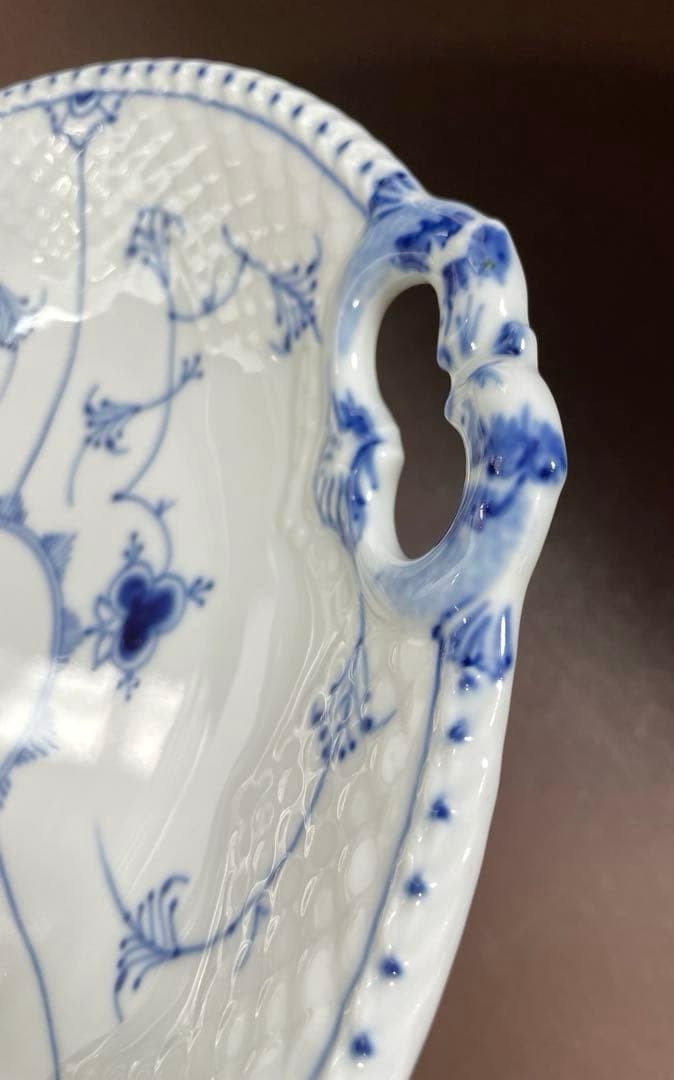 超稀少アンティークダブルネームロイヤルコペンハーゲン×B&G304魚取っ手皿レア