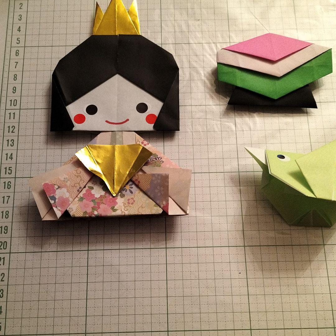 【購入不可】折り紙　雛祭り　大きめお雛様　お内裏様　雪洞等　リース作り等に
