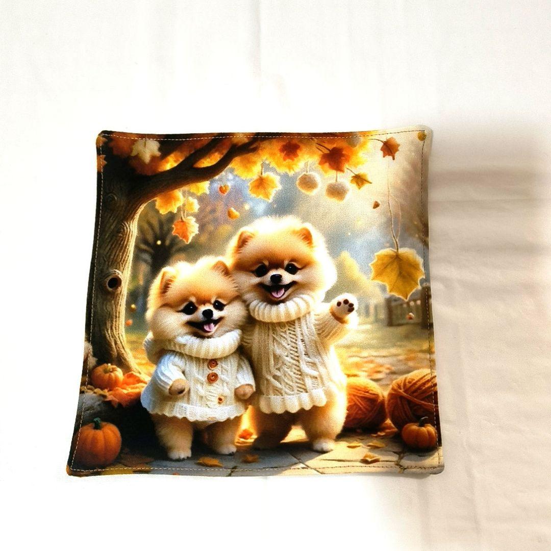 Yourelia様】ハンドメイドオーダー★犬&インコ★ハンカチ&フリル巾着袋6点