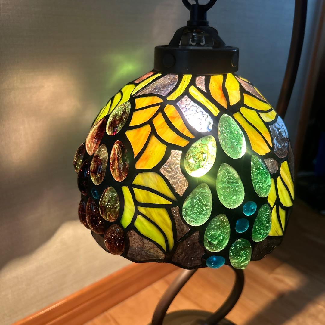展示品　ランプ　アンティーク ステンドグラス フロアランプ デスクライト