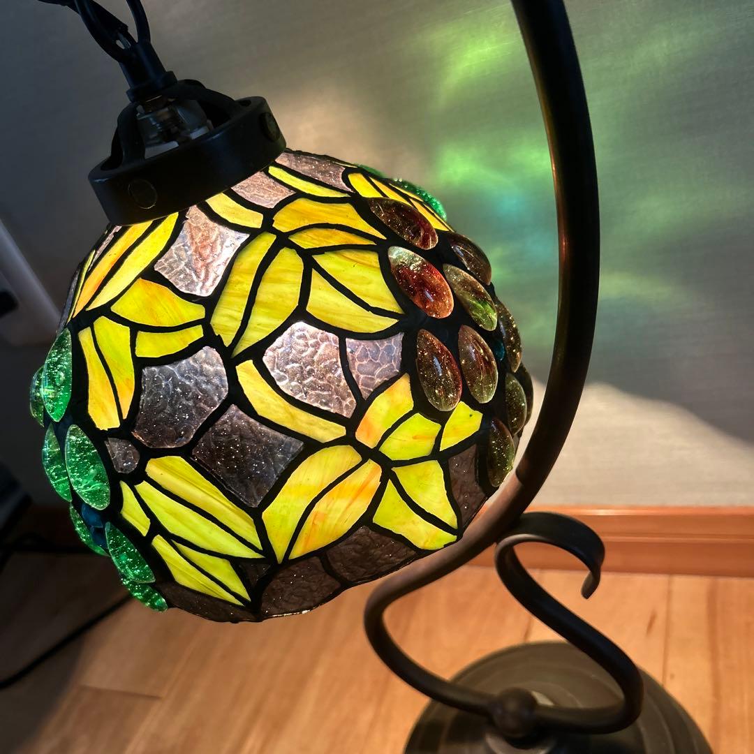 展示品　ランプ　アンティーク ステンドグラス フロアランプ デスクライト