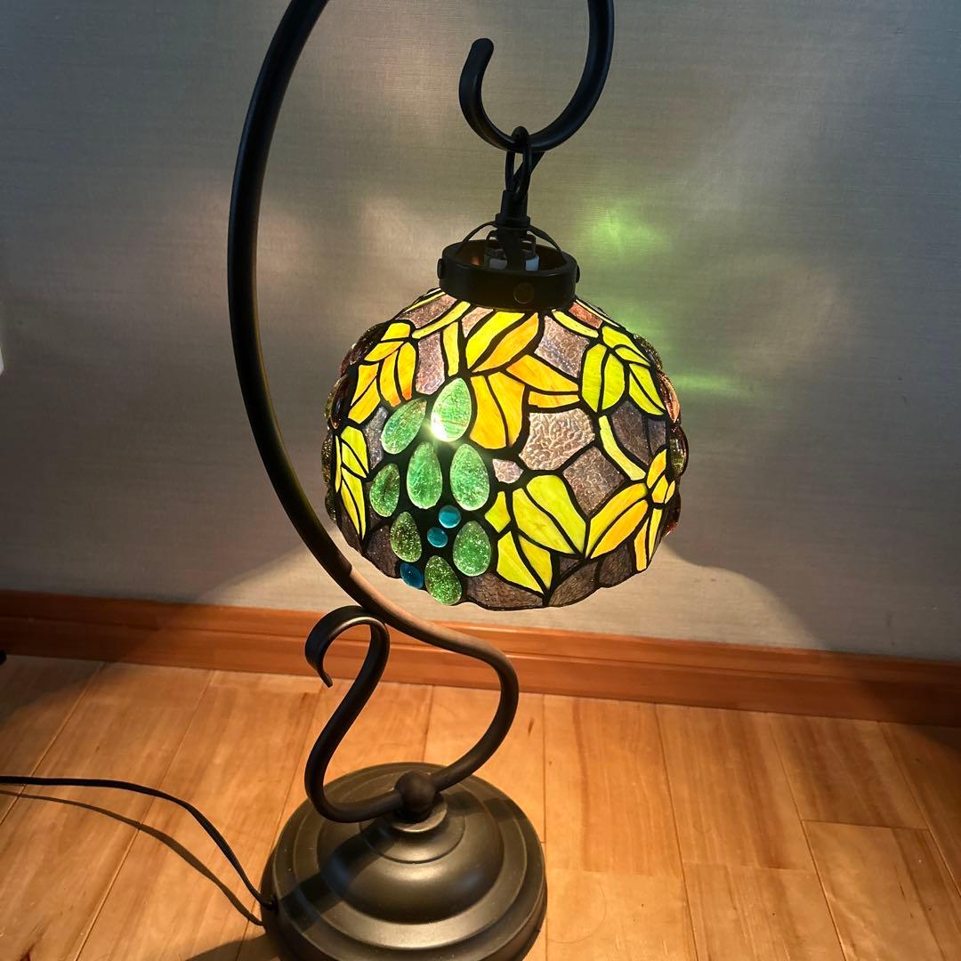 展示品　ランプ　アンティーク ステンドグラス フロアランプ デスクライト