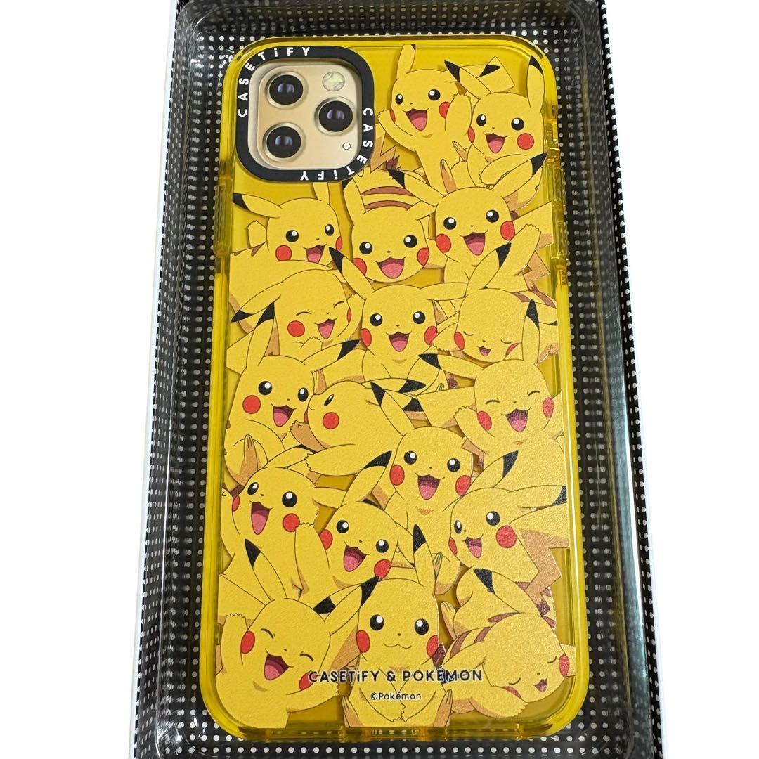 CASETiFY ポケモン iPhoneケース ピカチュウ 総柄 黄色 美品