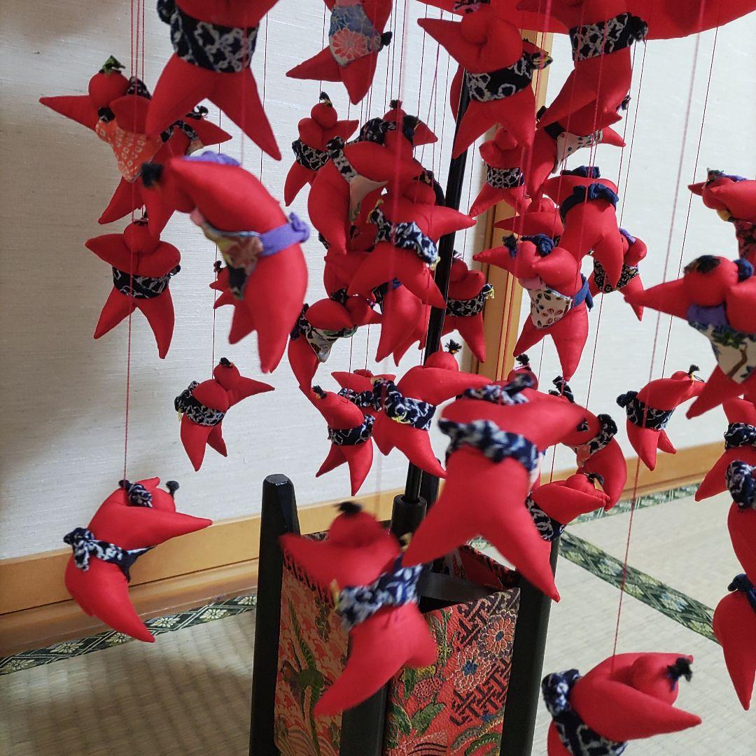 希少　二重層　ちりめん細工　傘福　さるほぼ