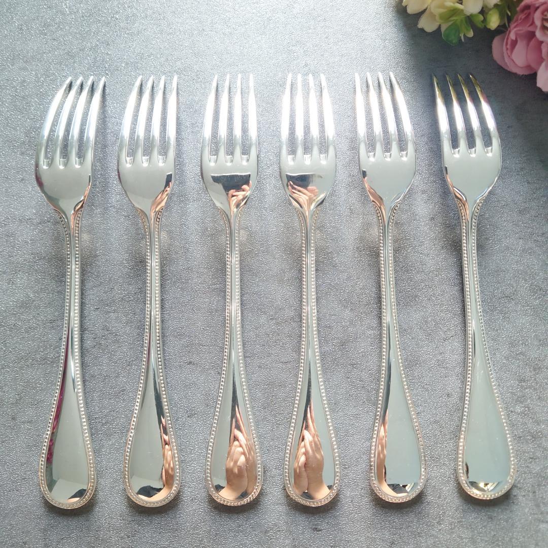 美品 クリストフル パール デザートフォーク 6点