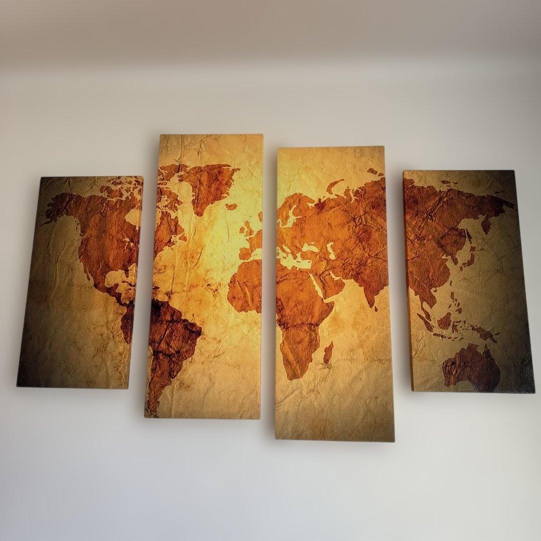 お部屋の模様替え　世界地図　インテリア