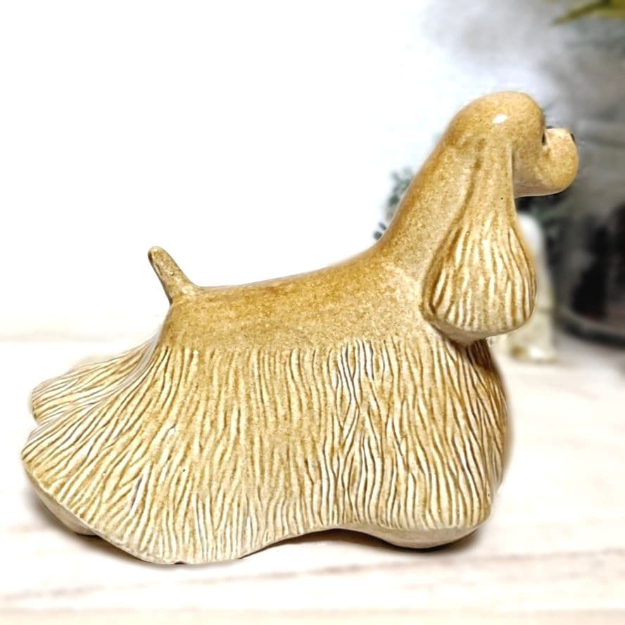 陶器オブジェ 置物 犬 ◇ コッカー スパニエル インテリア オブジェ