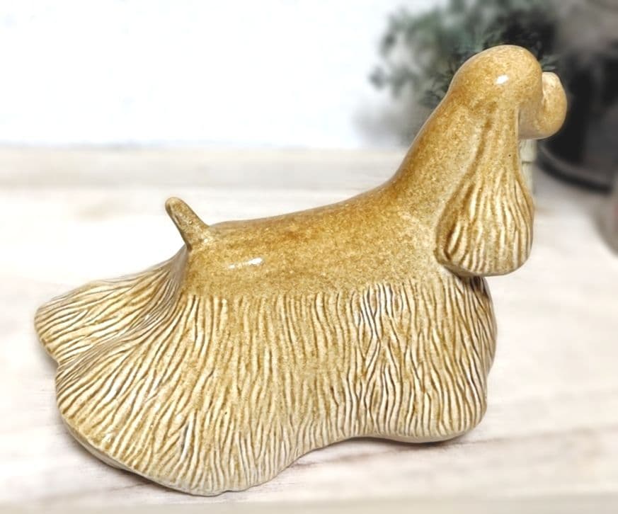 陶器オブジェ 置物 犬 ◇ コッカー スパニエル インテリア オブジェ