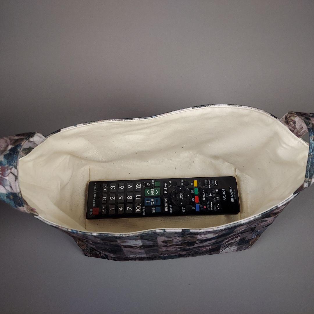 布バスケット大(LIBERTY＊アーカイブギンガム グレー)