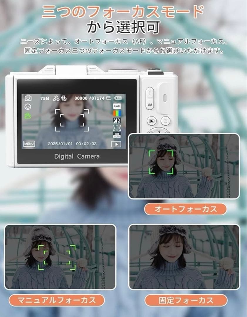 【ほぼ未使用】Aimike スマホに送れる デジタルカメラ 5K