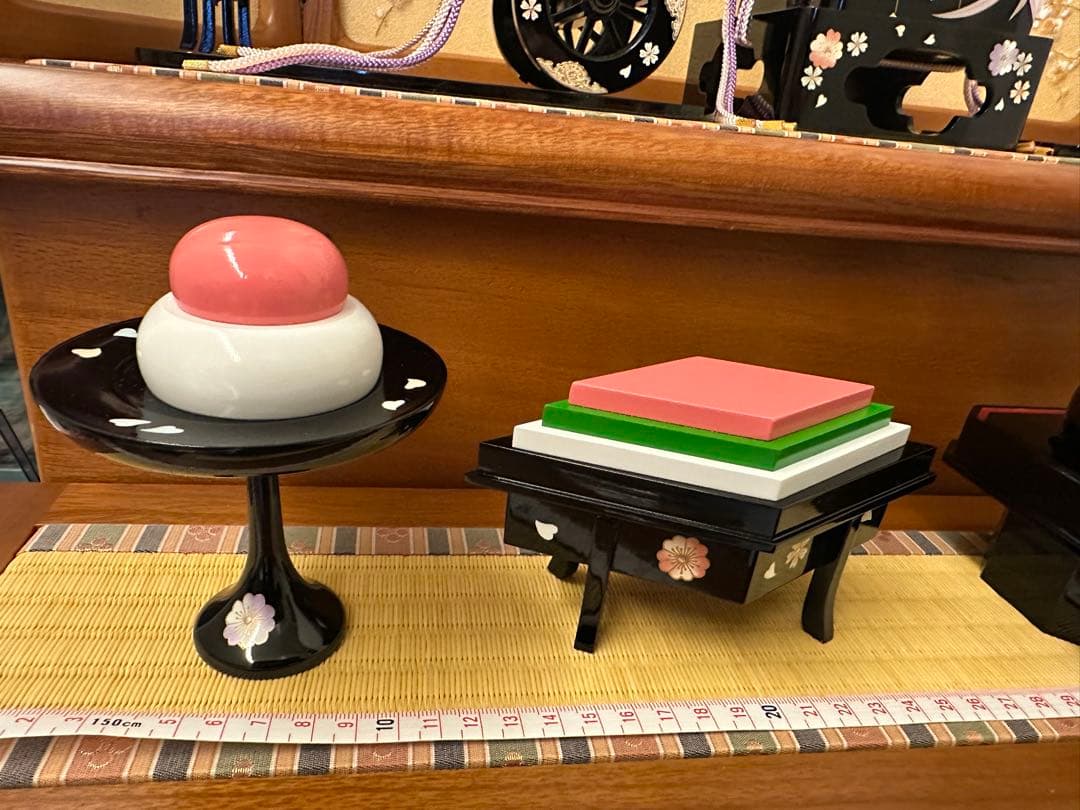 お雛道具揃 木製 35号 しだれ桜 三段飾り