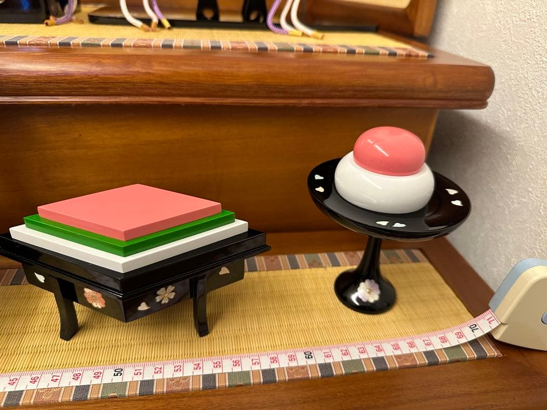 お雛道具揃 木製 35号 しだれ桜 三段飾り