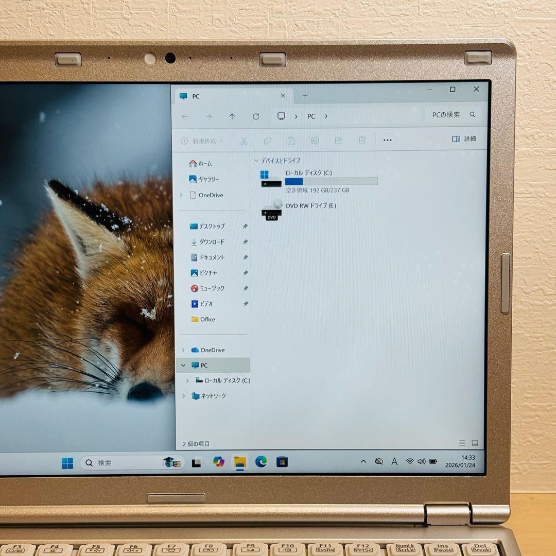 レッツノート PC Windows11 SSD DVD オフィス付き P-132