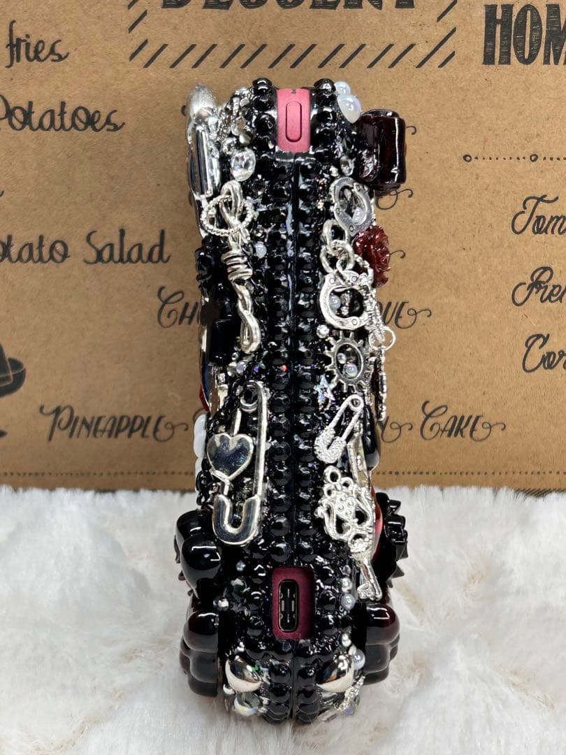 ［即購入可］IQOSイルマ（i)デコ34＆ドアカバー-黒＆銀×ダークレッド-