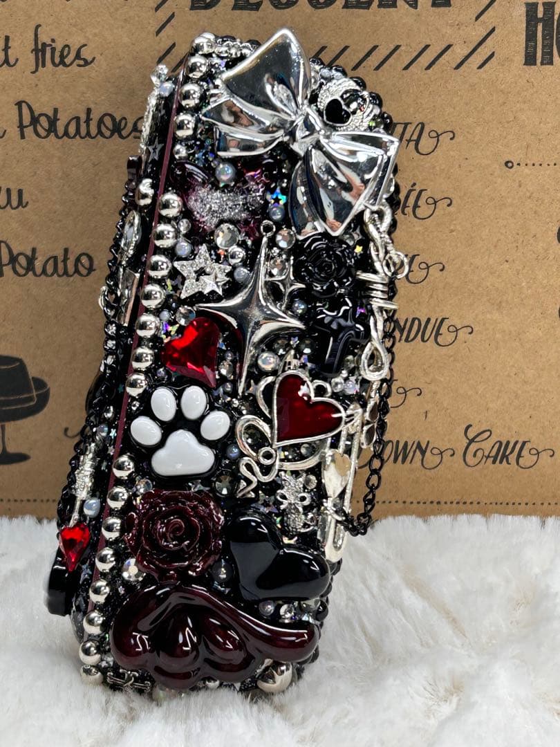 ［即購入可］IQOSイルマ（i)デコ34＆ドアカバー-黒＆銀×ダークレッド-