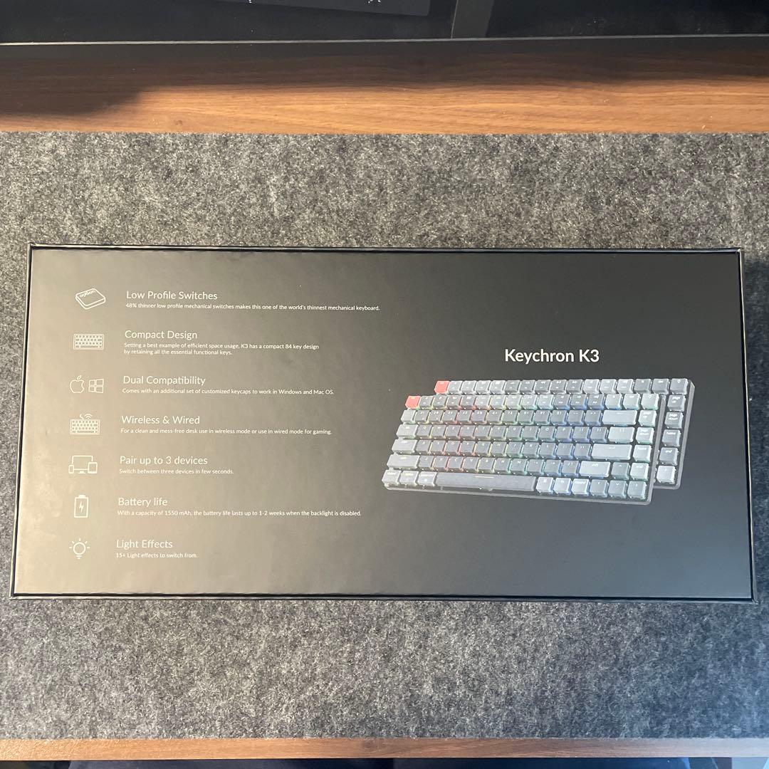 Keychron K3 Version2 オプティカル 茶軸 ホットスワップ対応