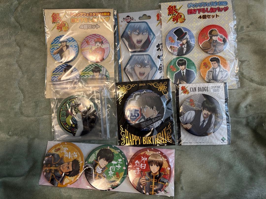 銀魂　缶バッジ、アクキー、ポストカード、ステッカー、メモ帳