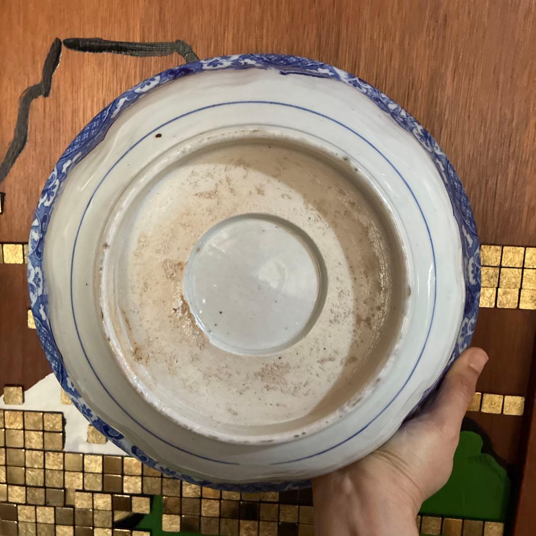 骨董　図変わり印判　超希少ブチ馬群　唐獅子　花唐草　捨身月兎　窓絵　兜型　大鉢