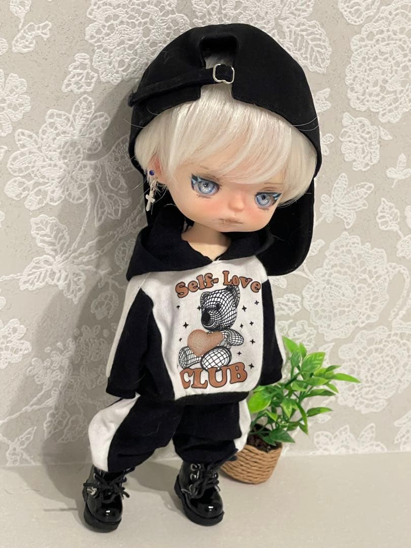 ー専用ーモンストドールカスタム　入れ目♡白髪のノア♡男の子