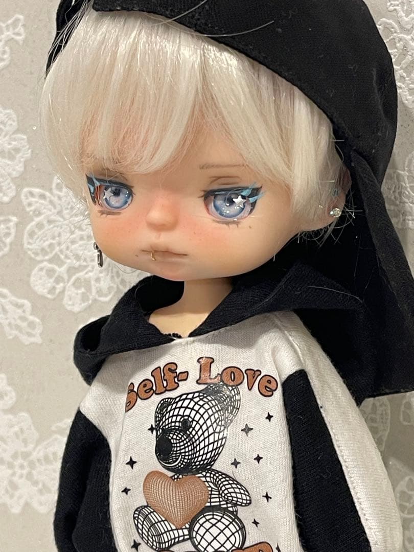 ー専用ーモンストドールカスタム　入れ目♡白髪のノア♡男の子