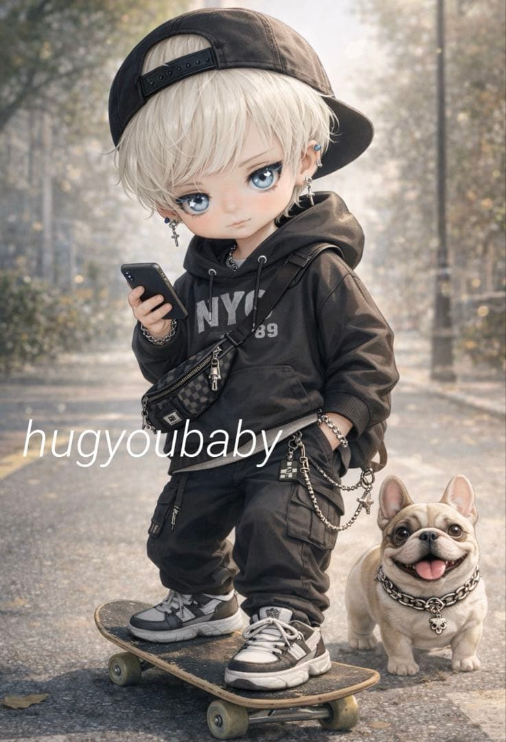 ー専用ーモンストドールカスタム　入れ目♡白髪のノア♡男の子