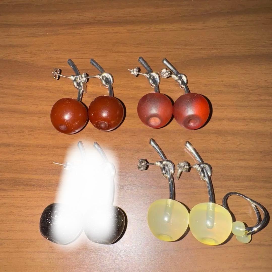 liquem チェリー　ピアス　まとめ売り　バラ売り可