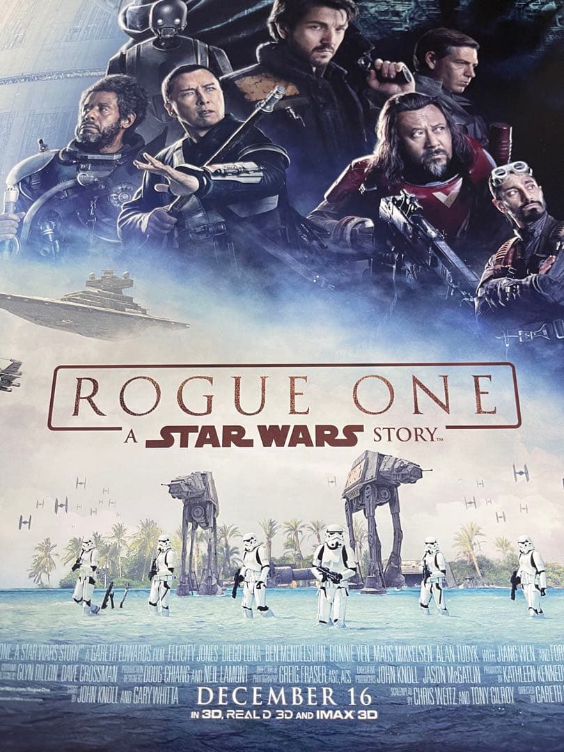 *枚数限定*映画館用両面印刷ポスターUS版:ローグワン スターウォーズストーリー