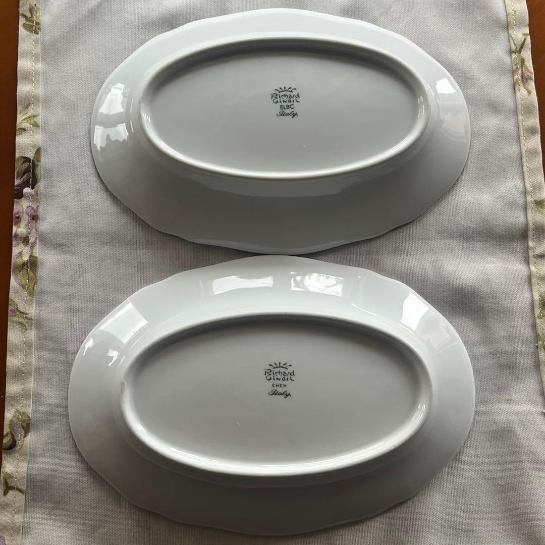 リチャードジノリ　チェリーとストロベリーのオーバル皿　2枚