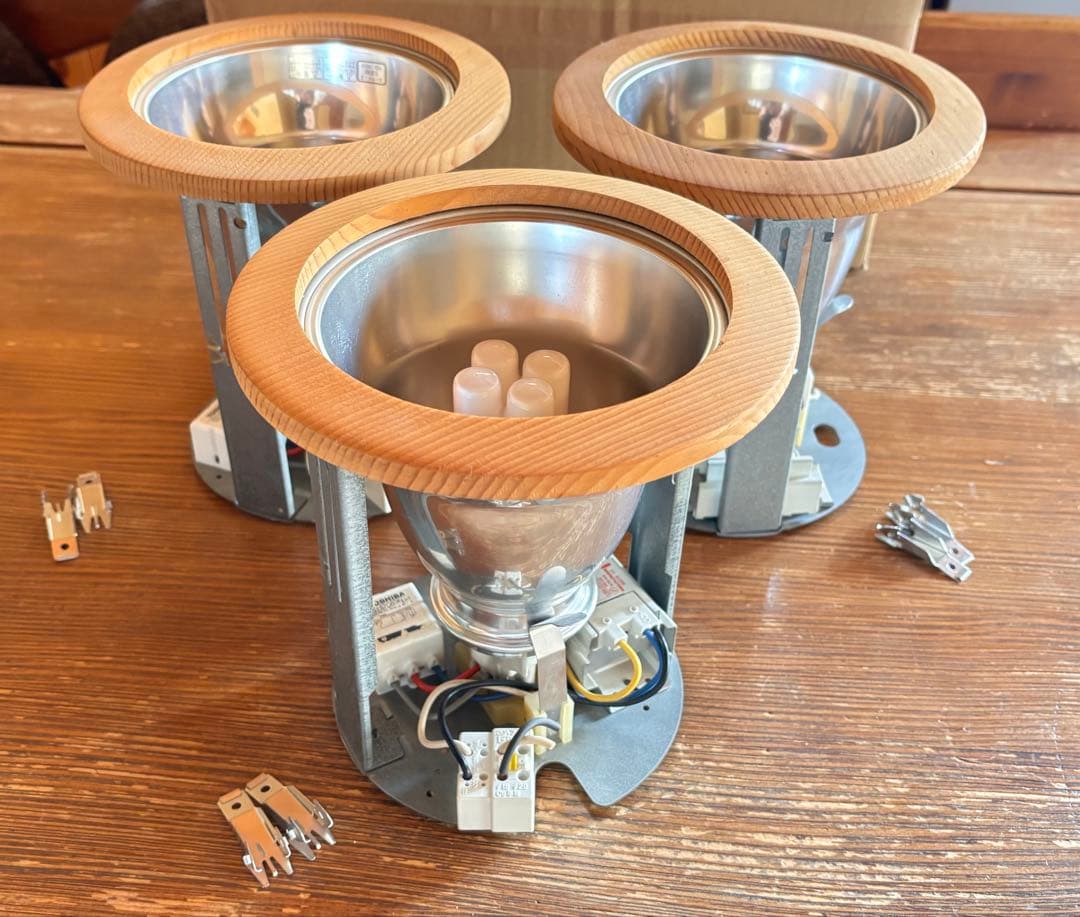 東芝　ダウンライト　木製　3個セット