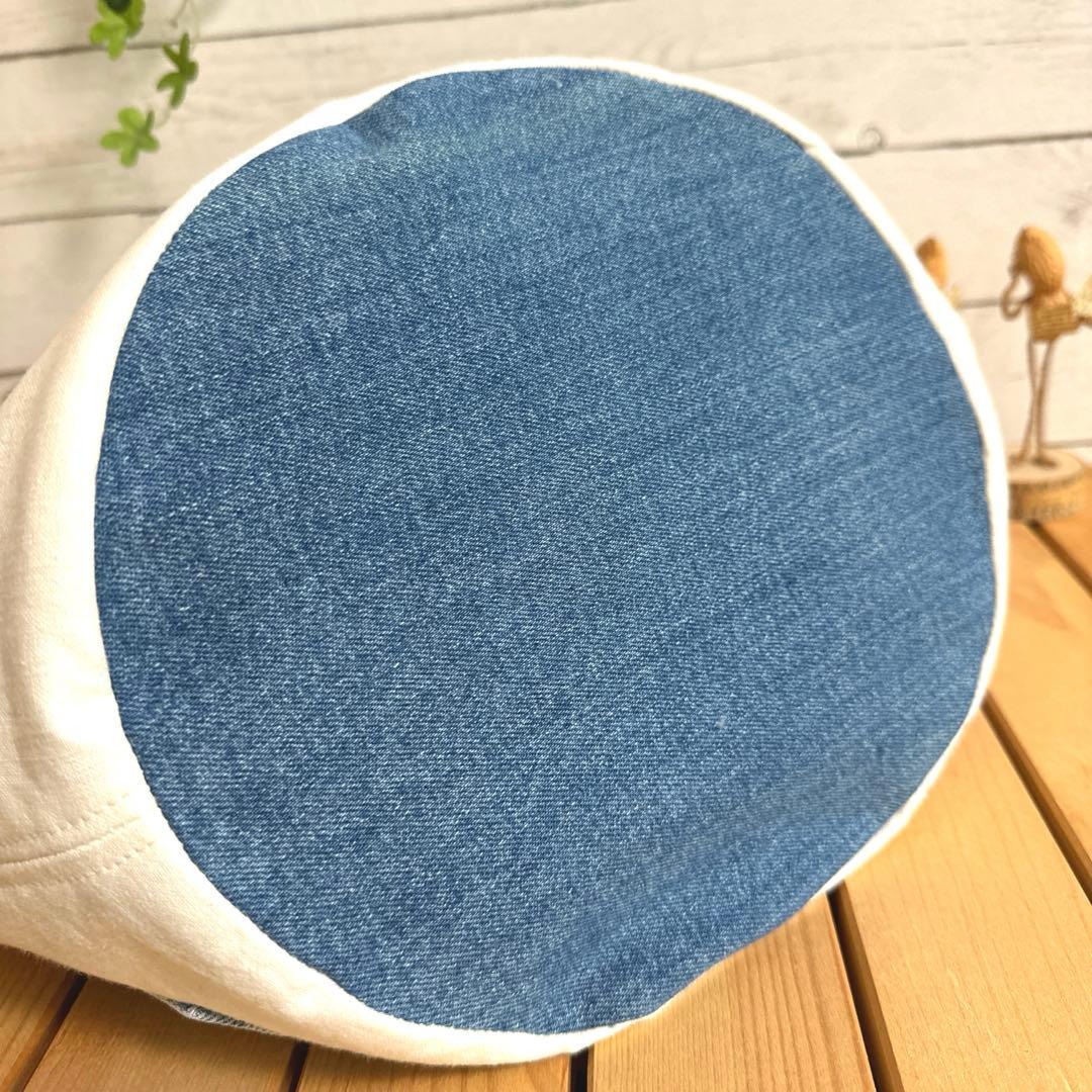 デニムリメイク　まる底　トートバッグ