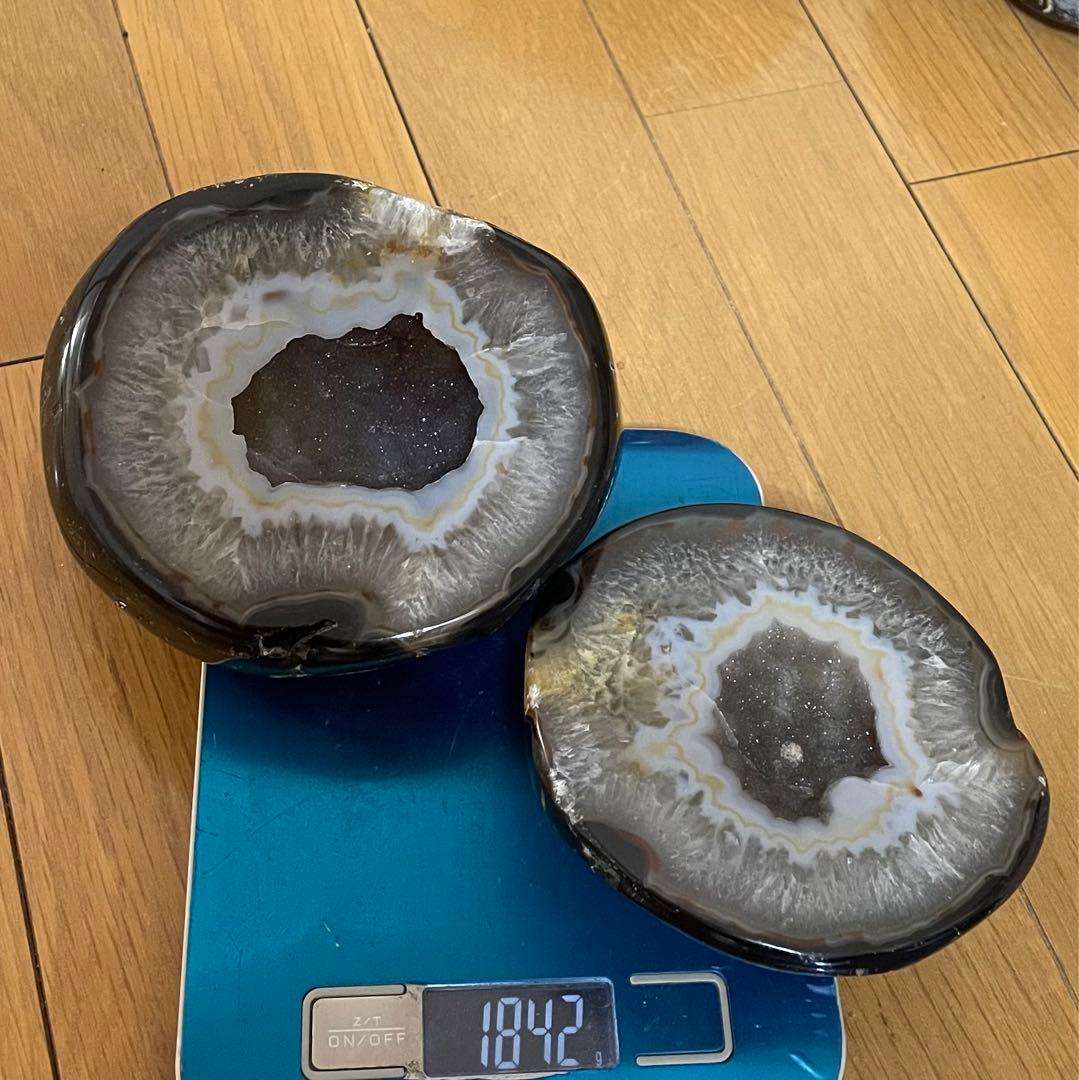 トレジャー瑪瑙 ドゥルージーアゲート 聚宝盆 約1.8キロ シュガー 浄化 幸運