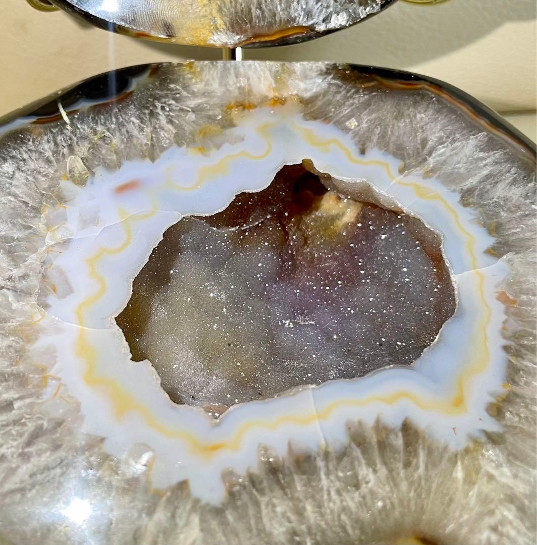 トレジャー瑪瑙 ドゥルージーアゲート 聚宝盆 約1.8キロ シュガー 浄化 幸運