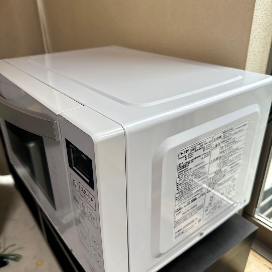 美品 Haier 2020年製 単機能電子レンジ ホワイト 18L ヘルツフリー