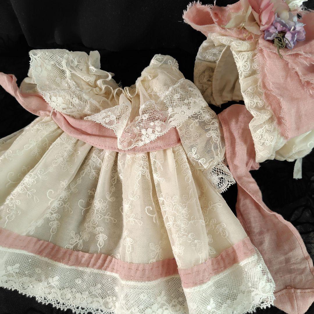 アンティークドール用ドレスとボネ