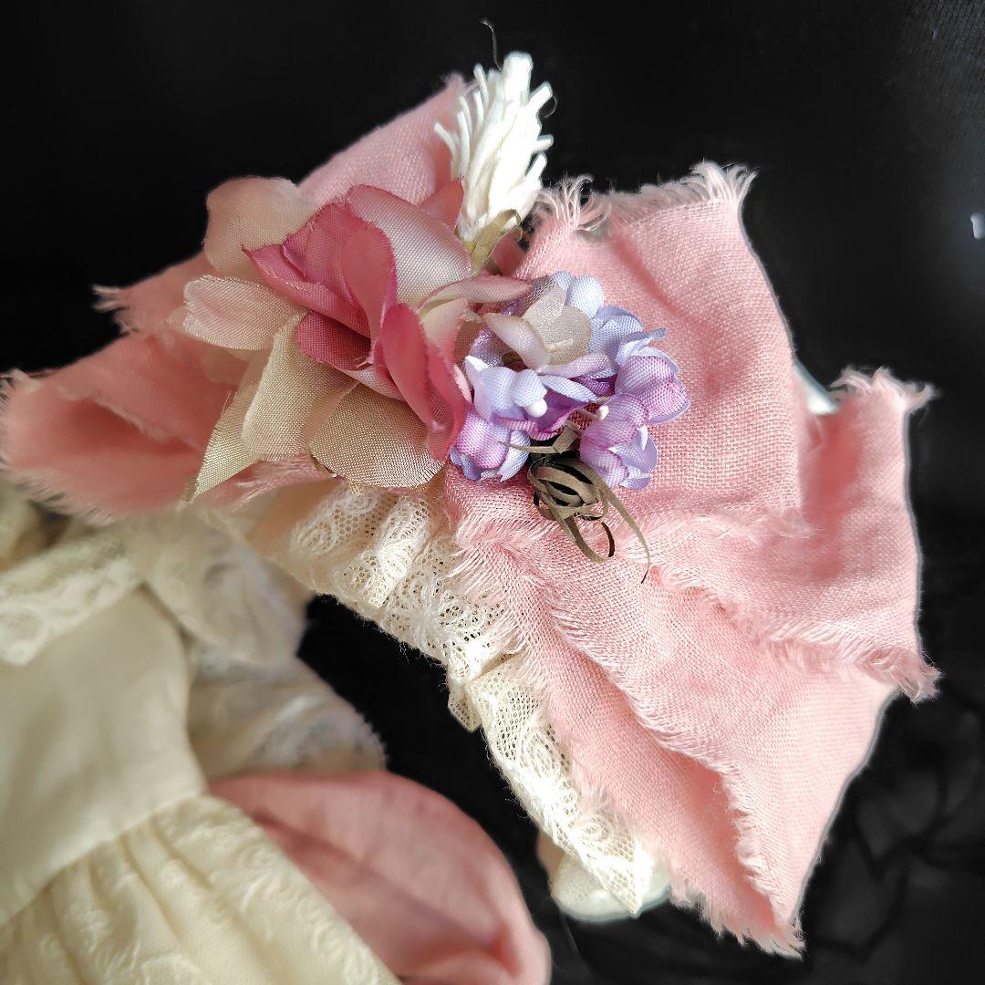 アンティークドール用ドレスとボネ