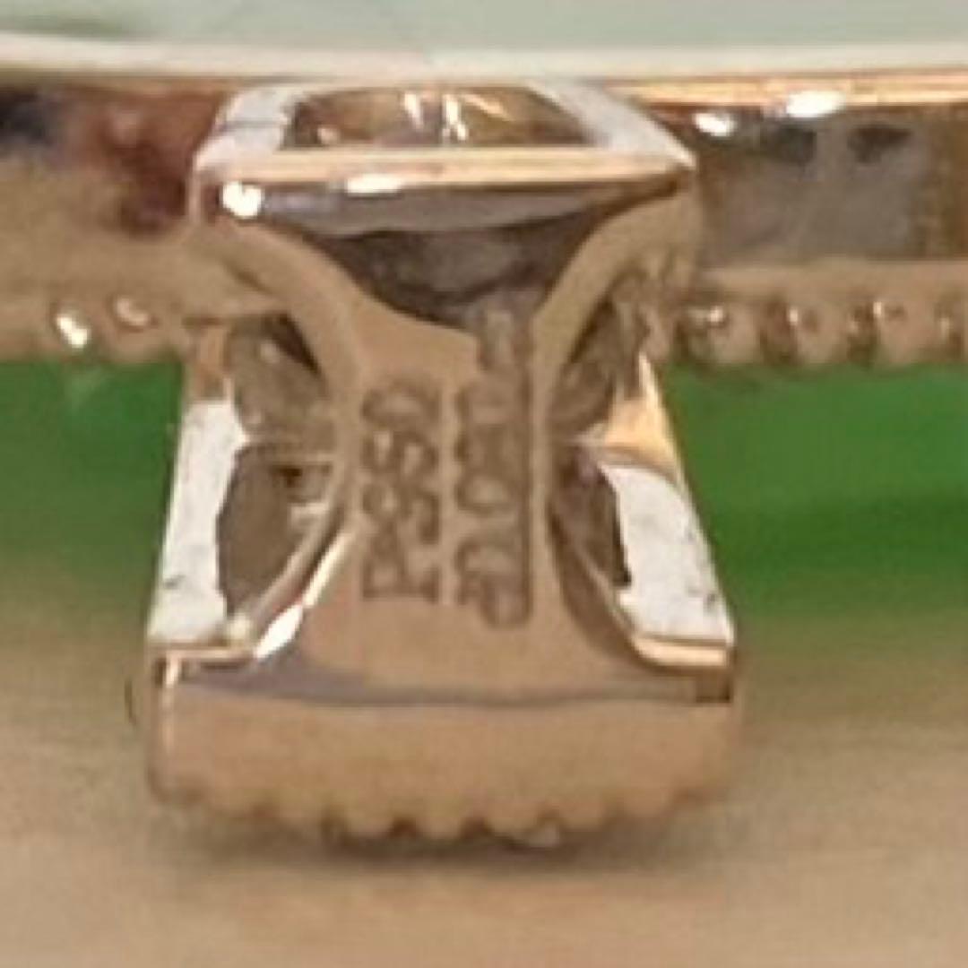 特注品pt950ダイヤ翡翠ペンダントトップ　帯留からのリメイク