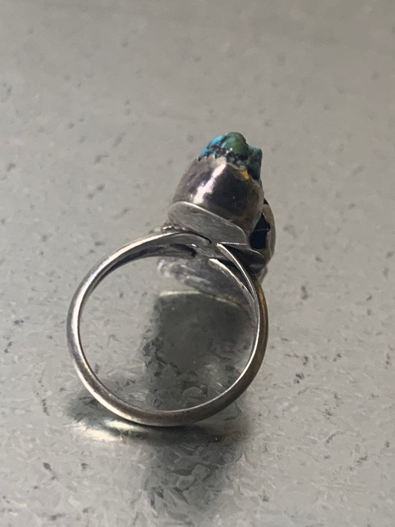 ヴィンテージ　インディアンジュエリー　トルコ石　リング　925 8号