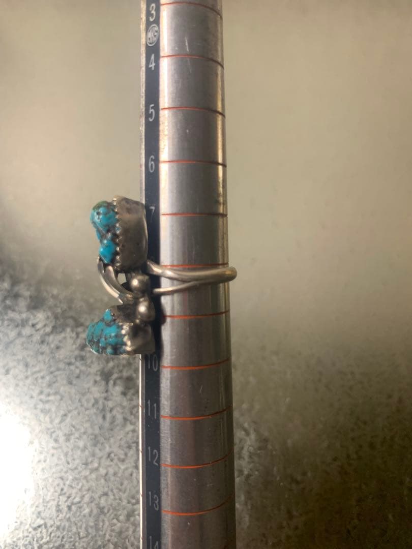 ヴィンテージ　インディアンジュエリー　トルコ石　リング　925 8号