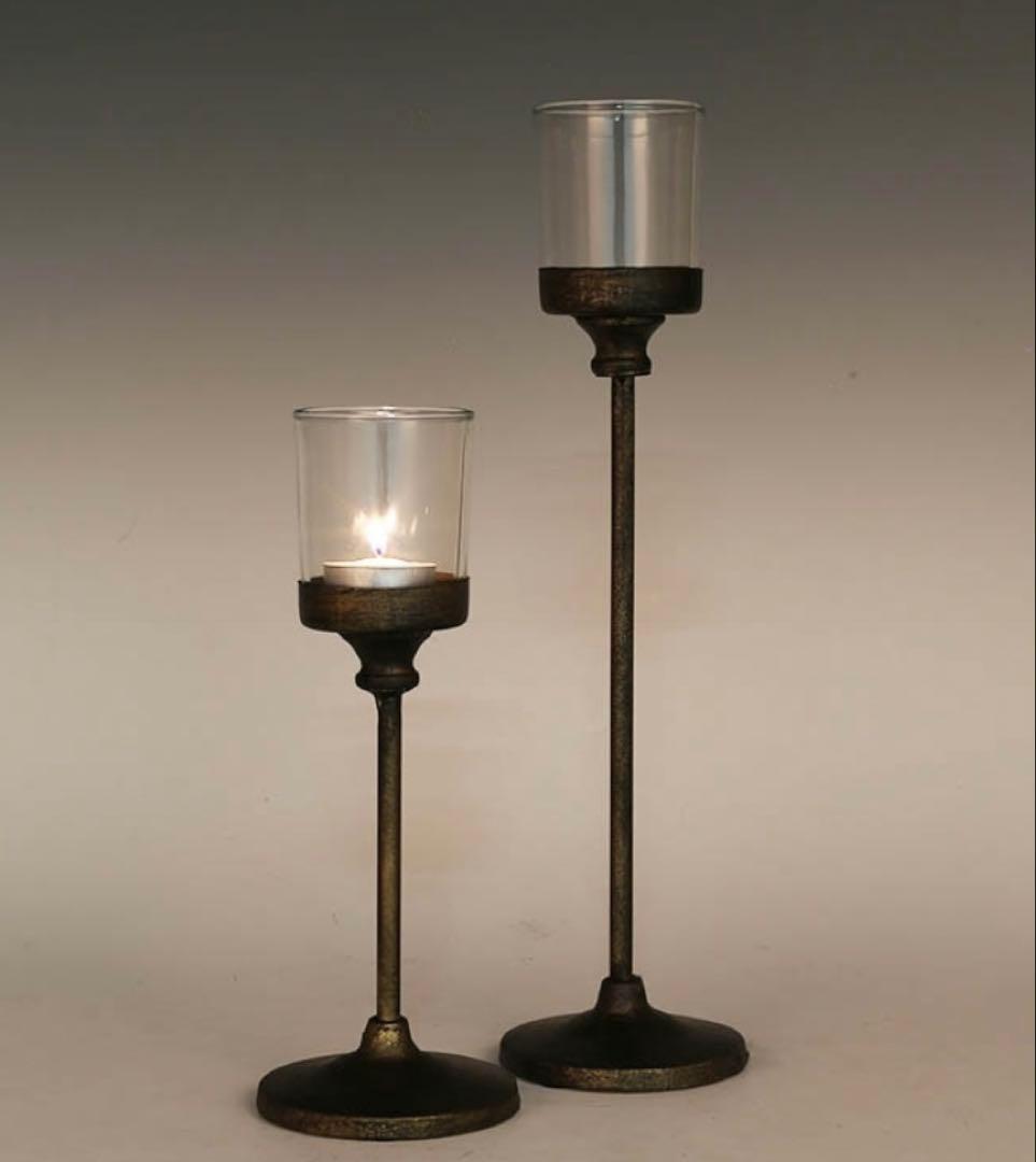 IRON CANDLE STAND Sサイズ2点　Lサイズ2点セット
