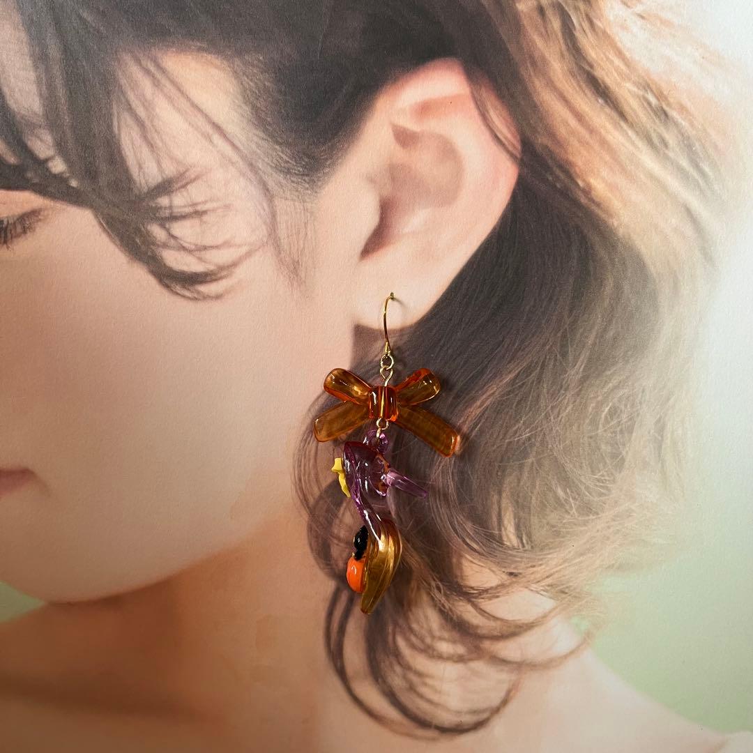 ☆❤️ハ　ハロウィン　ガラスの靴　カボチャ　黒ねこ　りぼん　ハンドメイド