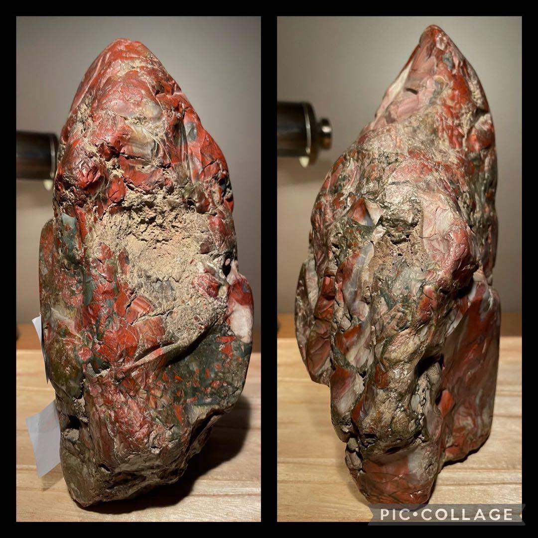 3709 佐渡錦紅石 佐渡赤玉石   3.86kg 水石 盆栽 盆石 鑑賞石