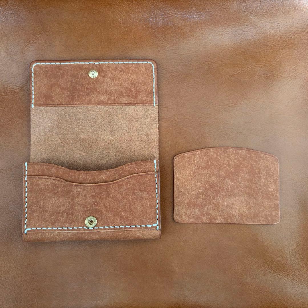 プリムホック　プエブロレザー　コニャック　名刺入れ